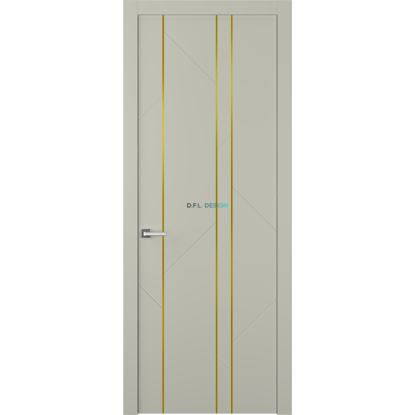 Дверь межкомнатная Belwooddoors Флекс ДГ Шёлк золотой молдинг