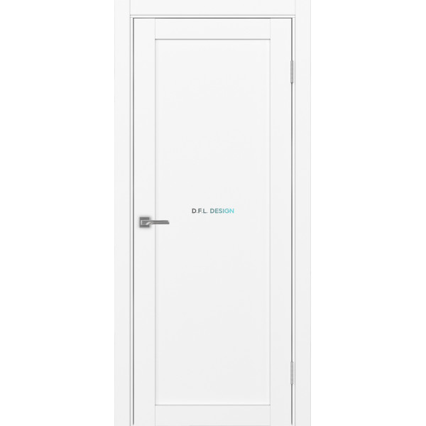 Дверь Optima Porte Турин 501.1 эко-шпон Белый снежный