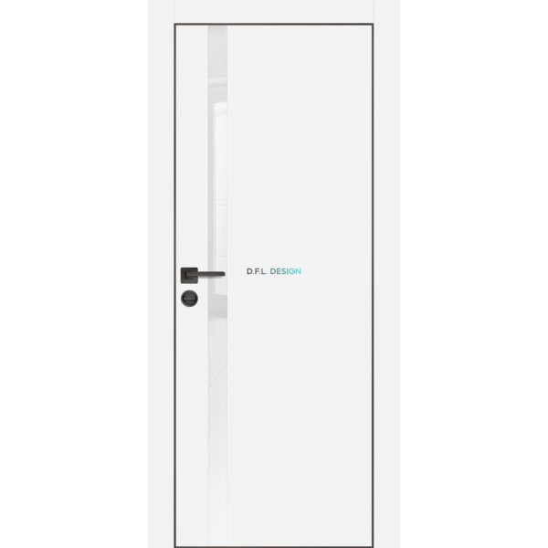 Дверь Profilo Porte PX-8 черная кромка Белый матовый купить