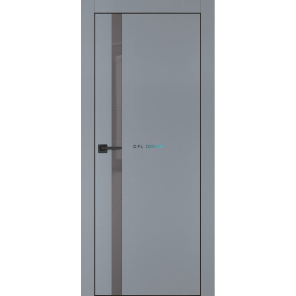 Дверь Profilo Porte PX-8 черная кромка Серый матовый купить