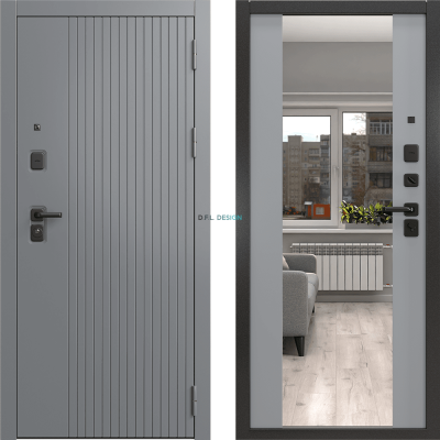 Входная дверь EPorta Нокс Люкс 176 шагрень графит мягкая / 71-Z  шагрень серая
