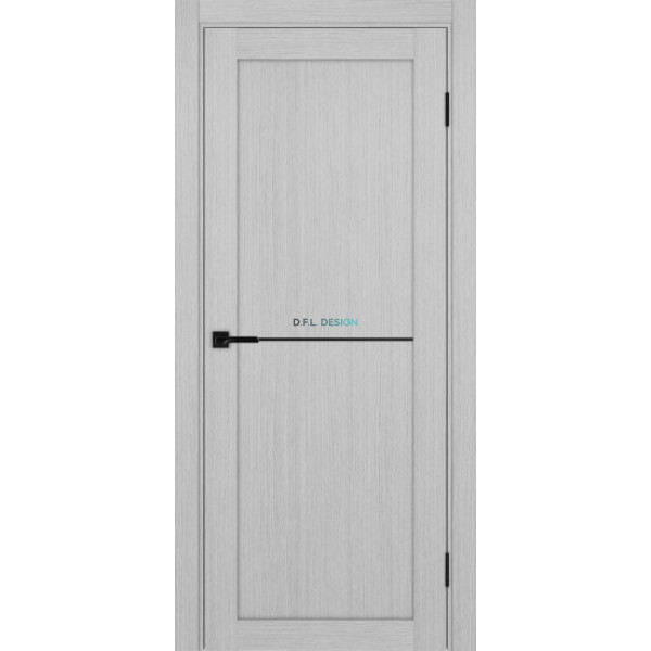 Дверь Optima Porte Турин 502АПП молдинг SB.11 эко-шпон Дуб серый FL