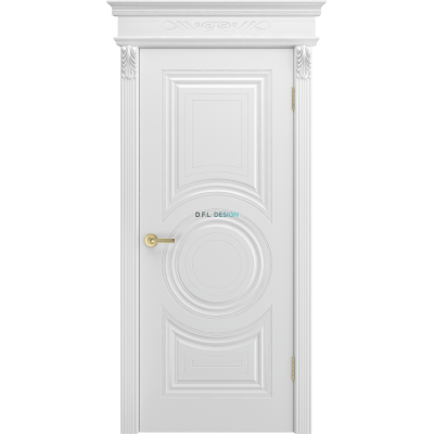 Дверь BP-Doors Рондо В0 ДГ Белая эмаль без патины