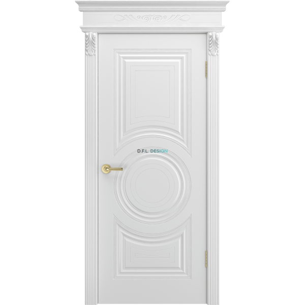 Дверь BP-Doors Рондо В0 ДГ Белая эмаль без патины
