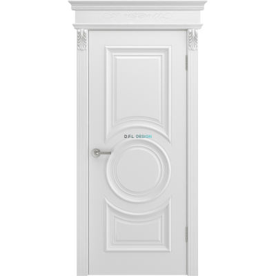 Дверь BP-Doors Рондо В1 ДГ Белая эмаль без патины