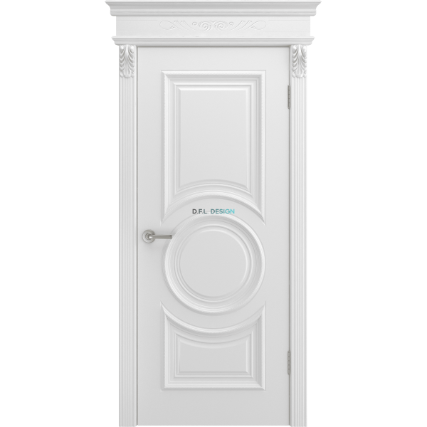 Дверь BP-Doors Рондо В1 ДГ Белая эмаль без патины