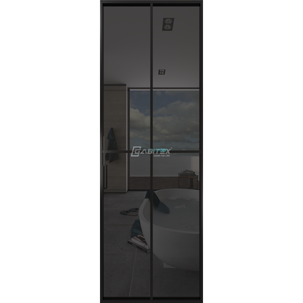 Дверь алюминиевая GABITEX 10 GREY│BLACK EDITION