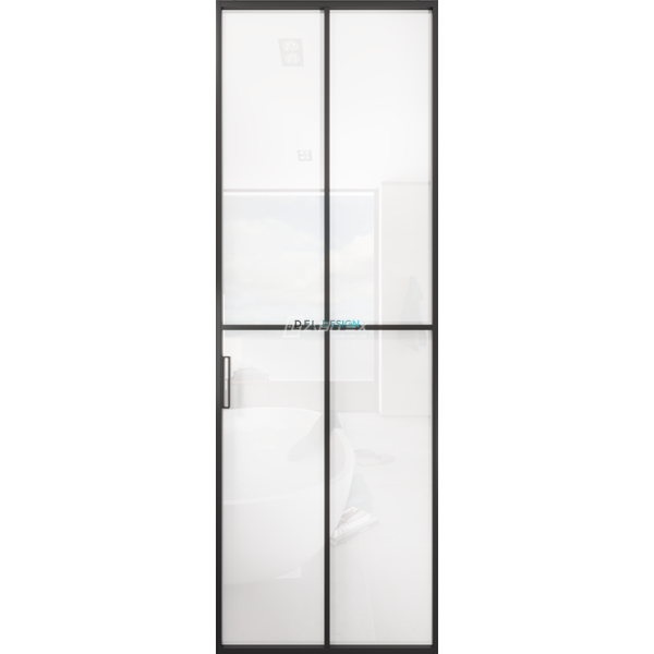 Дверь алюминиевая GABITEX 10 BIANCO│BLACK EDITION