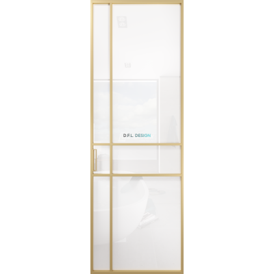 Дверь алюминиевая GABITEX 15 BIANCO│GOLD MATT Дверь алюминиевая GABITEX 15 BIANCO│GOLD MATT