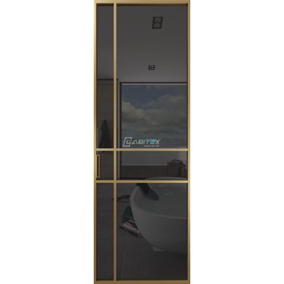 Дверь алюминиевая GABITEX 15 GREY│GOLD MATT