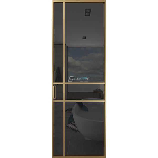 Дверь алюминиевая GABITEX 15 GREY│GOLD MATT