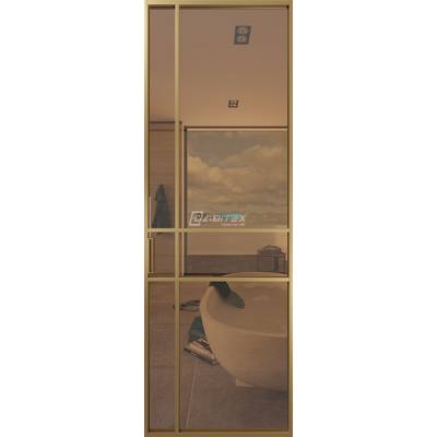 Дверь алюминиевая GABITEX 15 BRONZE│GOLD MATT Дверь алюминиевая GABITEX 15 BRONZE│GOLD MATT
