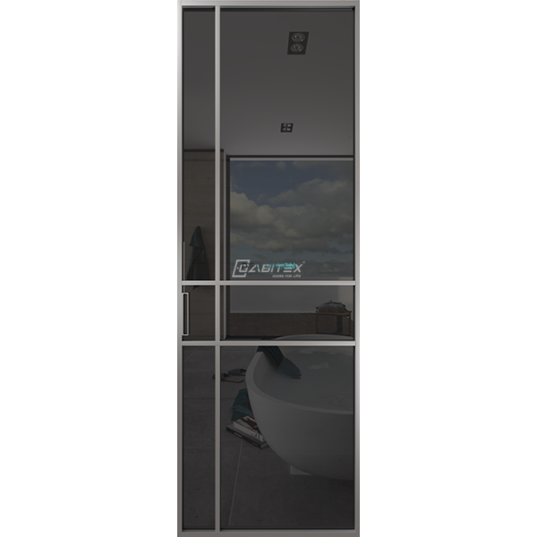 Дверь алюминиевая GABITEX 15 GREY│CHROME MATT