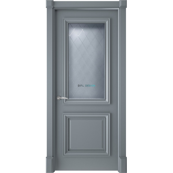 Дверь Текона Смальта 22.2 Графит ral 7015 со стеклом купить
