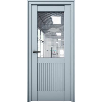 Дверь Aurum Doors Ni 3 Никель Deep Blue