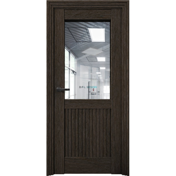 Дверь Aurum Doors Ni 3 Никель Дуб Темный