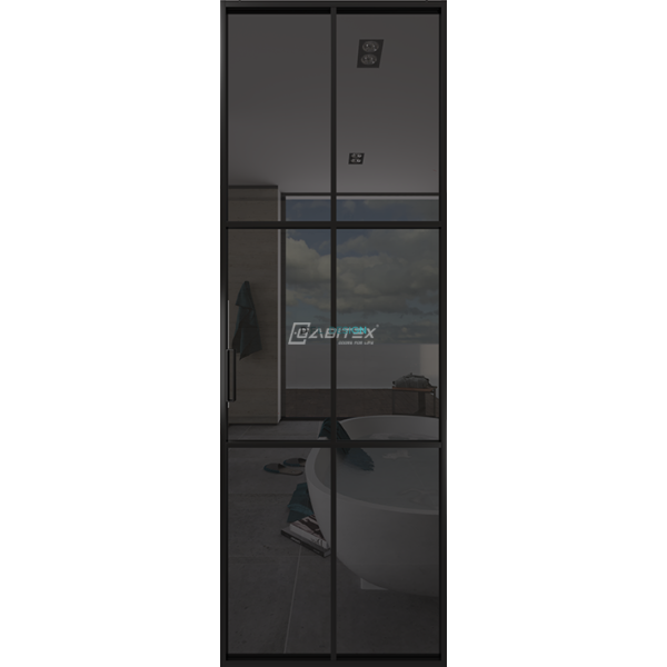 Дверь алюминиевая GABITEX 11 GREY│BLACK EDITION