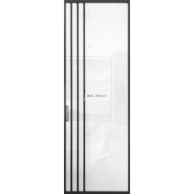 Дверь алюминиевая GABITEX 29 BIANCO│BLACK EDITION