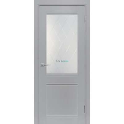 Дверь Мариам Техно-702 Манхэттен со стеклом Ромб купить