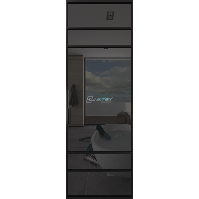 Дверь алюминиевая GABITEX 05 GREY│BLACK EDITION