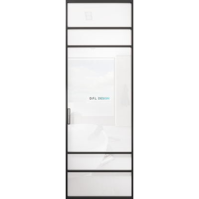 Дверь алюминиевая GABITEX 05 BIANCO│BLACK EDITION Дверь алюминиевая GABITEX 05 BIANCO│BLACK EDITION