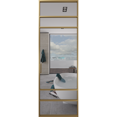 Дверь алюминиевая GABITEX 05 TRANSPARENT CLEAR│GOLD MATT