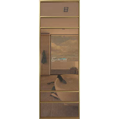 Дверь алюминиевая GABITEX 05 BRONZE│GOLD MATT Дверь алюминиевая GABITEX 05 BRONZE│GOLD MATT