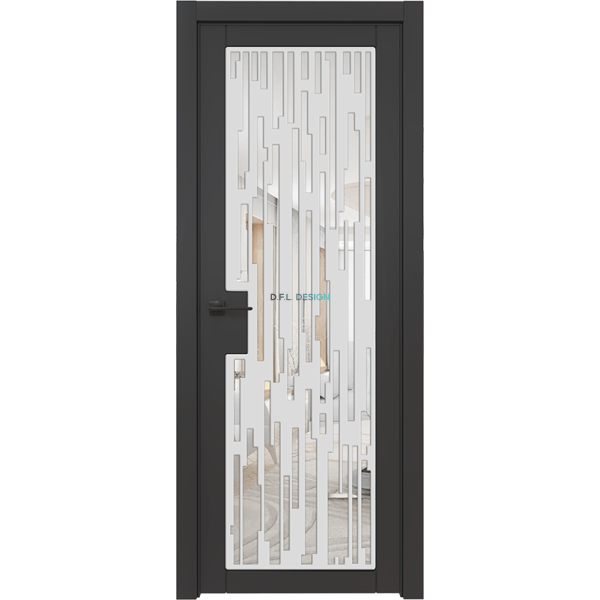 Дверь межкомнатная Geona Mix 18 ПО Софт блэк