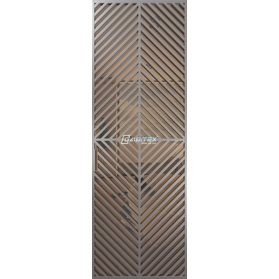 Дверь алюминиевая GABITEX 24 BRONZE│CHROME MATT