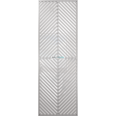 Дверь алюминиевая GABITEX 24 BIANCO│CHROME MATT