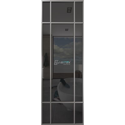 Дверь алюминиевая GABITEX 16 GREY│CHROME MATT