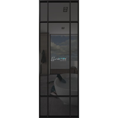Дверь алюминиевая GABITEX 16 GREY│BLACK EDITION