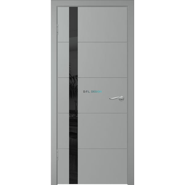 Дверь Wanmark Скай-5 ДО серая эмаль