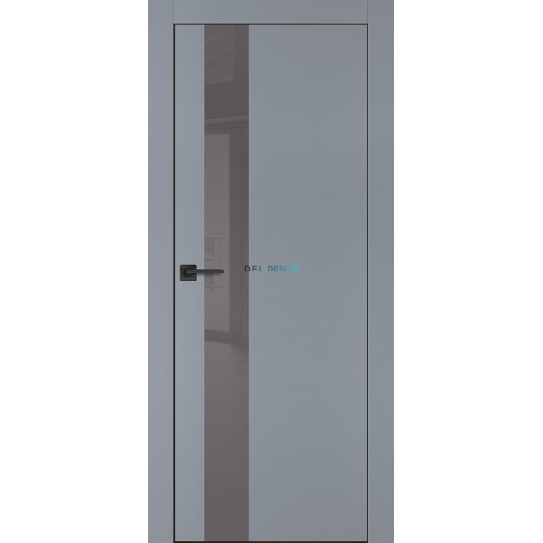 Дверь Profilo Porte PX-10 черная кромка Серый матовый купить