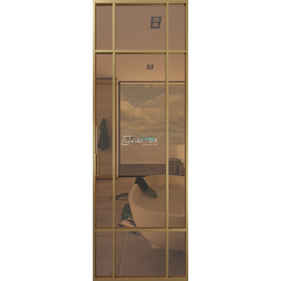 Дверь алюминиевая GABITEX 16 BRONZE│GOLD MATT