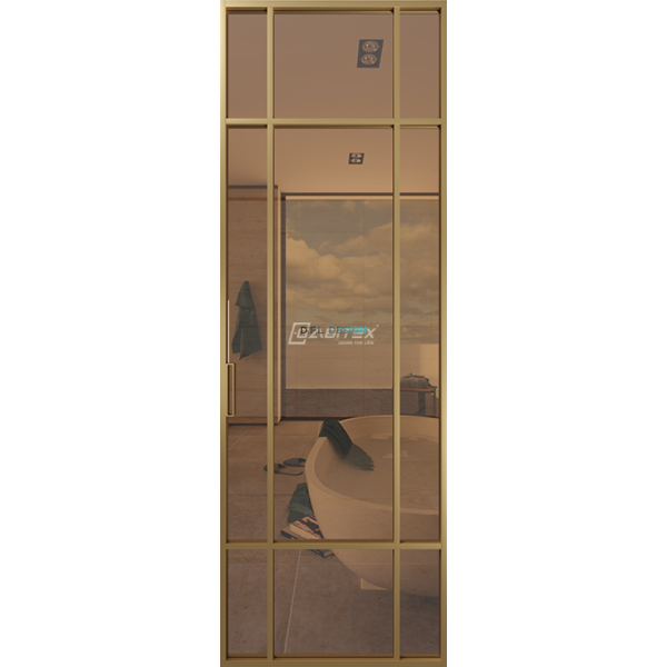 Дверь алюминиевая GABITEX 16 BRONZE│GOLD MATT