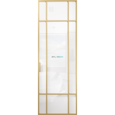 Дверь алюминиевая GABITEX 16 BIANCO│GOLD MATT
