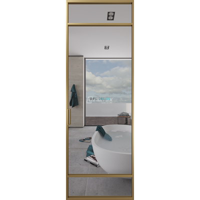 Дверь алюминиевая GABITEX 04 TRANSPARENT CLEAR│GOLD MATT