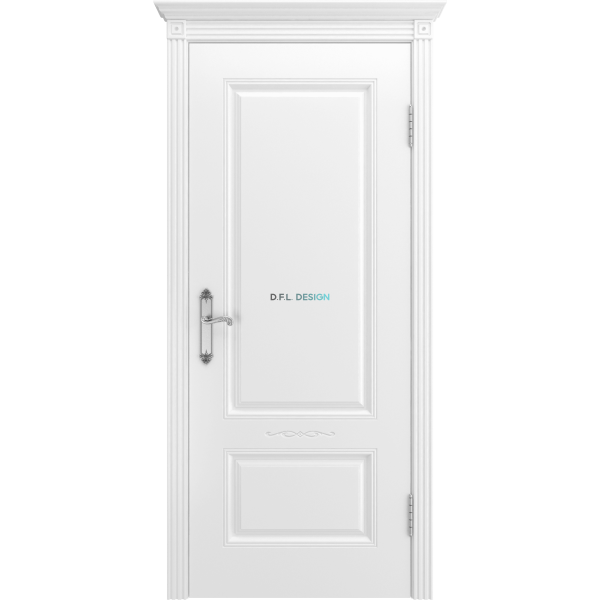 Дверь BP-Doors Аккорд В1 ДГ Белая эмаль без патины