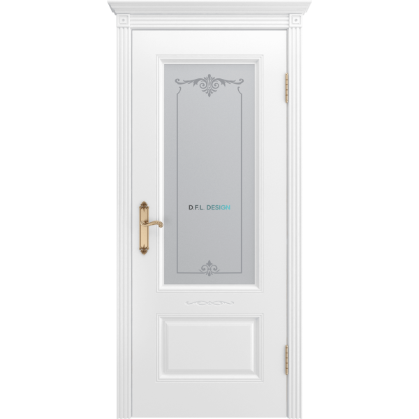 Дверь BP-Doors Аккорд В1 ДО1 Белая эмаль без патины