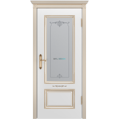Дверь BP-Doors Аккорд В2 ДО1 Белая эмаль с патиной золото Дверь BP-Doors Аккорд В2 ДО1 Белая эмаль с патиной золото