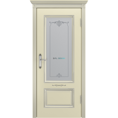Дверь BP-Doors Аккорд В2 ДО1 Слоновая кость с патиной Серебро