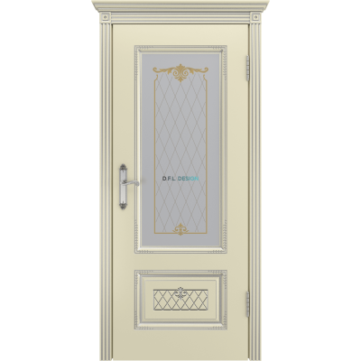 Дверь BP-Doors Аккорд В3 ДО2 Слоновая кость с патиной Серебро