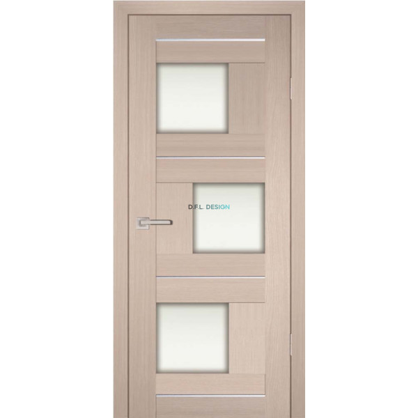 Дверь Profilo Porte PS-13 Капучино Мелинга со стеклом Белый сатинат купить