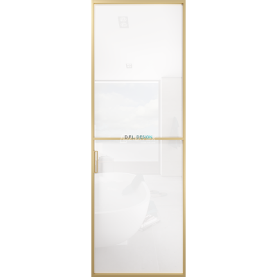 Дверь алюминиевая GABITEX 02 BIANCO│GOLD MATT Дверь алюминиевая GABITEX 02 BIANCO│GOLD MATT