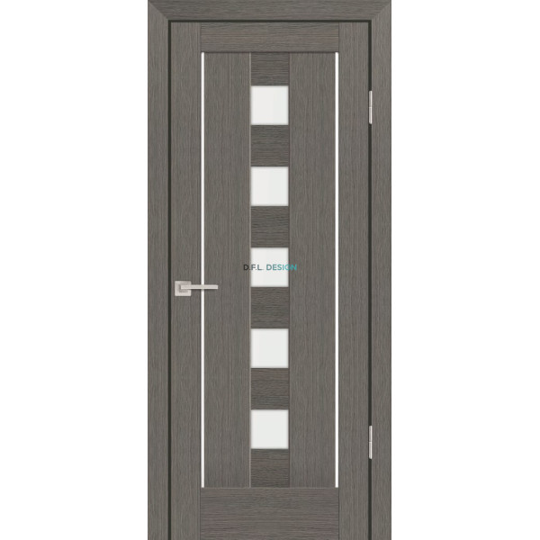 Дверь Profilo Porte PS-34 Грей Мелинга со стеклом Белый сатинат купить