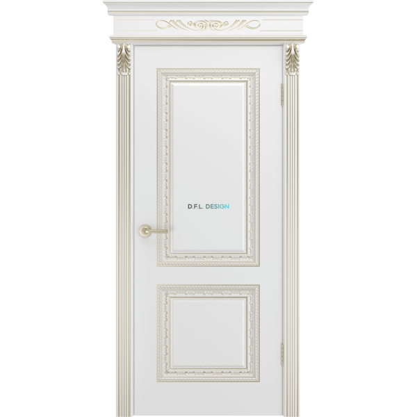 Дверь BP-Doors Альт B1 ДГ Белая эмаль с патиной