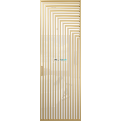 Дверь алюминиевая GABITEX 20 BIANCO│GOLD MATT