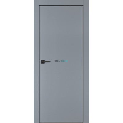 Дверь Profilo Porte PX-1 черная кромка Серый матовый купить