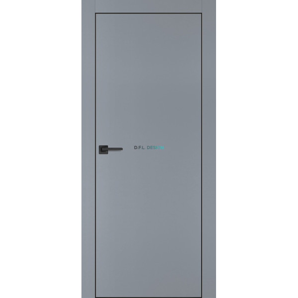 Дверь Profilo Porte PX-1 черная кромка Серый матовый купить